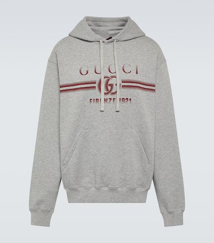Gucci Logo cotton jersey hoodie - Gucci - Modalova