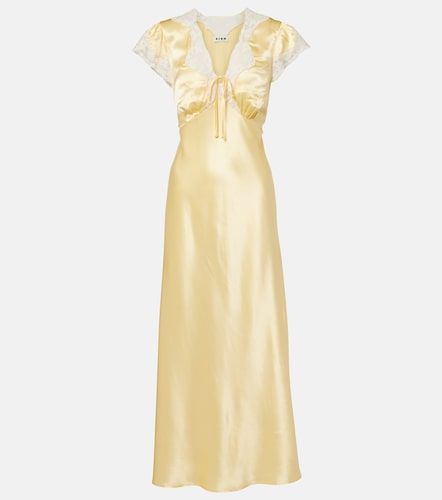 Vestido midi de satén con encaje - Rixo - Modalova