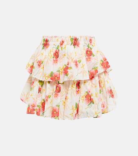 Minifalda Ruffle de algodón floral - LoveShackFancy - Modalova