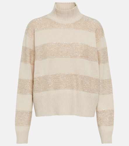 Virgin wool, cashmere, and silk sweater - Brunello Cucinelli - Modalova