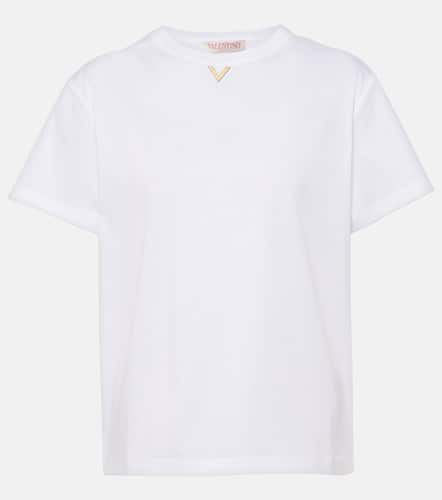 T-Shirt VGold aus Baumwoll-Jersey - Valentino - Modalova
