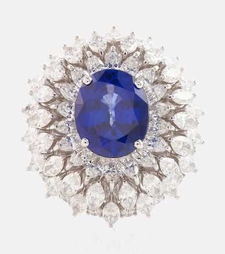 Anillo Reign Supreme de oro blanco de 18 ct con zafiro y diamantes - Yeprem - Modalova