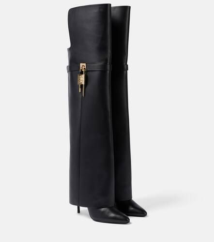 Overknee-Stiefel Shark Lock Stiletto aus Leder - Givenchy - Modalova