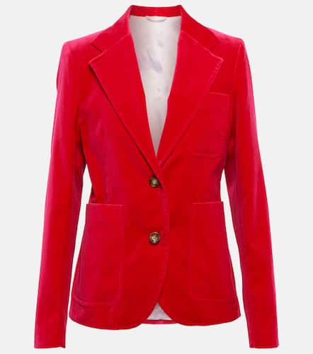 Single-breasted velvet blazer - Victoria Beckham - Modalova