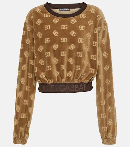 Cropped-Sweatshirt DG aus Chenille - Dolce&Gabbana - Modalova