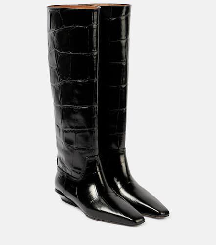 Bettina croc-effect leather boots - Paris Texas - Modalova