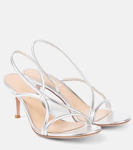 Cage 70 metallic leather sandals - Gianvito Rossi - Modalova