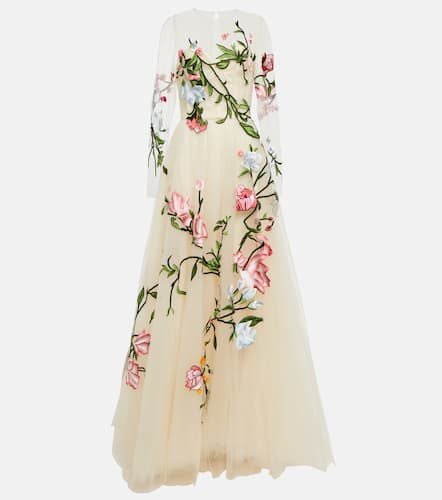 Floral-embroidered gown - Monique Lhuillier - Modalova