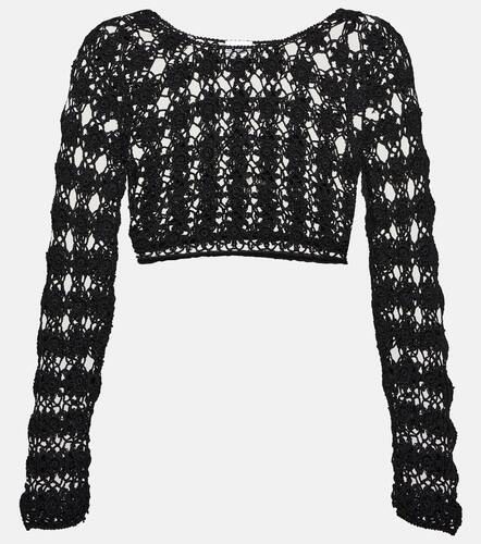 Open-knit cotton cropped top - Anna Kosturova - Modalova