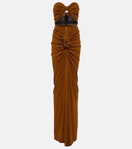 Cutout bustier crÃªpe jersey gown - Saint Laurent - Modalova