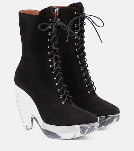 AlaÃ¯a Suede lace-up platform boots - Alaia - Modalova