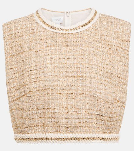 Crop top de tweed con adornos - Giambattista Valli - Modalova