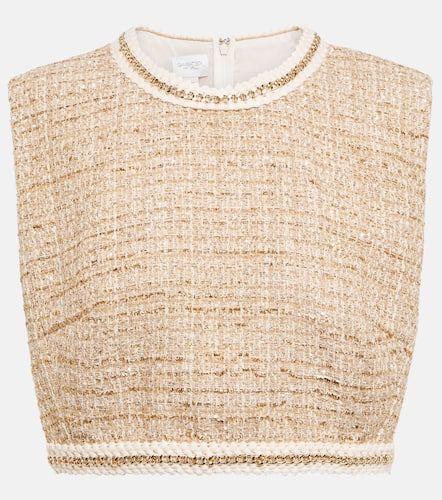 Top cropped in tweed con decorazione - Giambattista Valli - Modalova