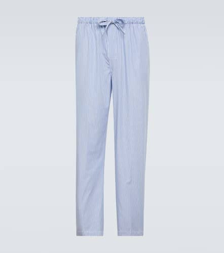 Striped cotton poplin pajama pants - Derek Rose - Modalova