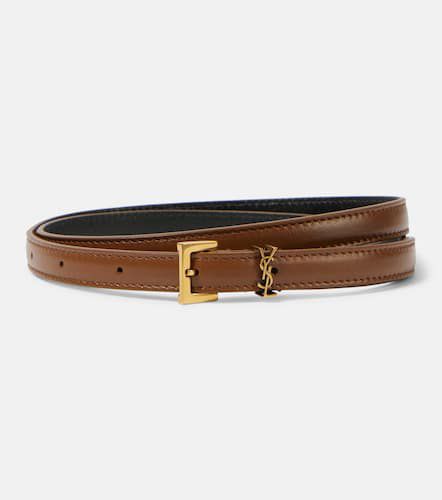 Cassandre extra-slim leather belt - Saint Laurent - Modalova