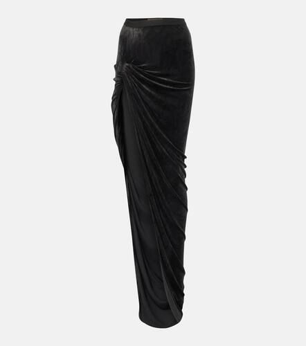 Gonna lunga Lilies Twist Edfu in velluto - Rick Owens - Modalova