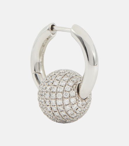 Piercing 14kt gold single earring with diamonds - Rainbow K - Modalova