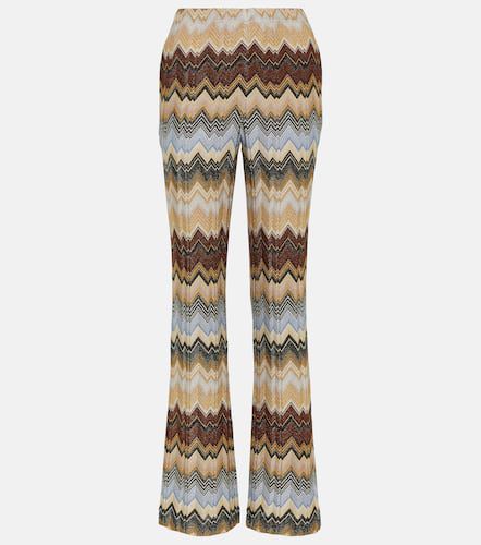 Zig Zag metallic knit straight pants - Missoni - Modalova