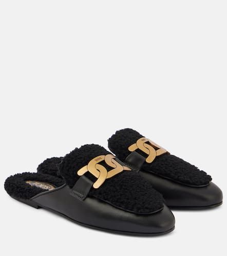 Mules Catena Kate in shearling e pelle - Tod's - Modalova