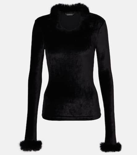 Balenciaga Faux-fur trimmed top - Balenciaga - Modalova