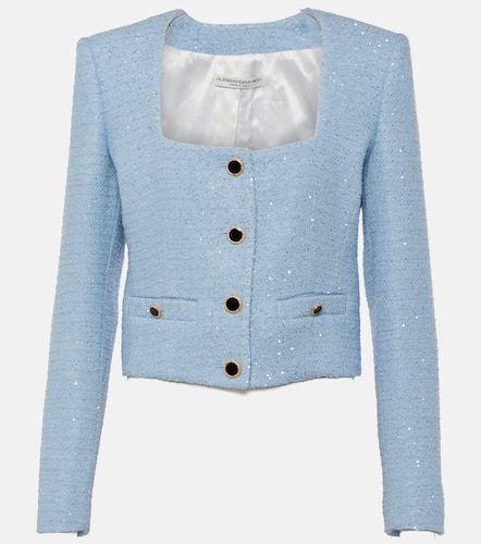 Sequined tweed jacket - Alessandra Rich - Modalova