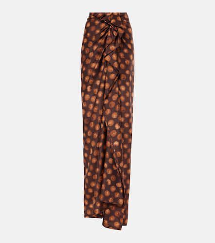 Polka-dot gathered silk maxi skirt - Dries Van Noten - Modalova