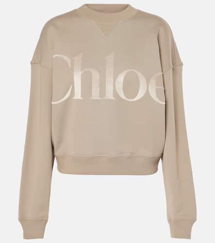 Chloé Felpa in cotone con logo - Chloe - Modalova