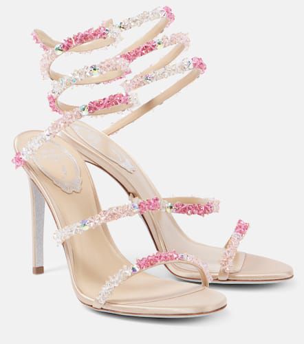 Cinderella crystal-embellished leather sandals - Rene Caovilla - Modalova