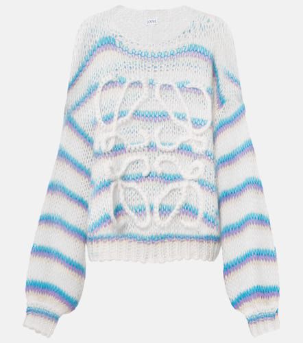 Anagram striped mohair-blend sweater - Loewe - Modalova