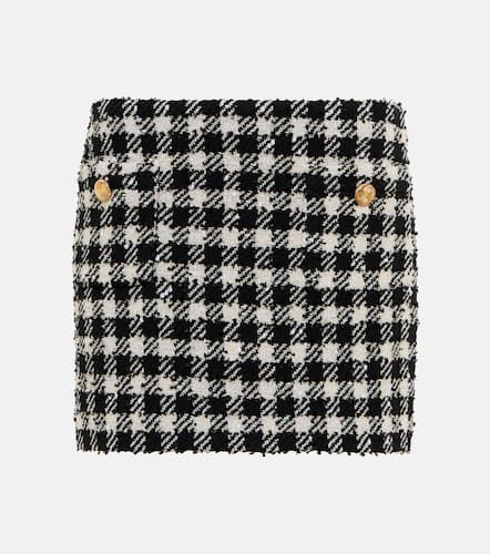 Checked wool-blend bouclÃ© miniskirt - Alessandra Rich - Modalova