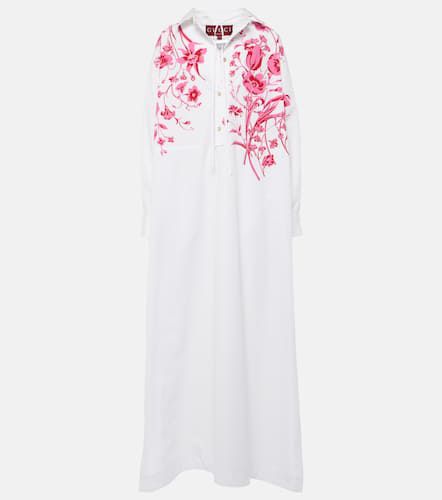 Floral cotton poplin maxi dress - Gucci - Modalova