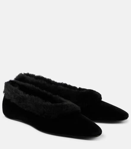 Ballerinas aus Samt mit Shearling - Toteme - Modalova