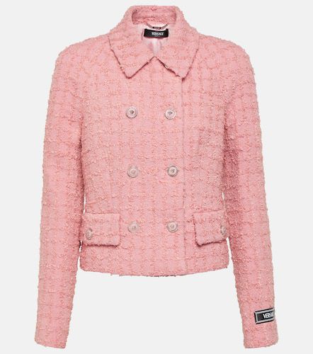 Chaqueta cruzada de tweed bouclé - Versace - Modalova