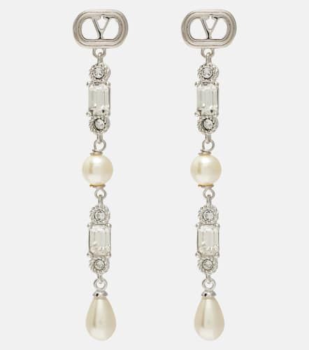 Pendientes Ovalette adornados con Swarovski® y VLogo - Valentino - Modalova