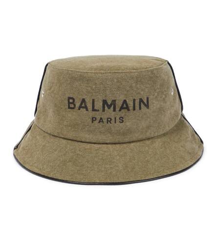 Balmain Hut aus Canvas mit Leder - Balmain - Modalova