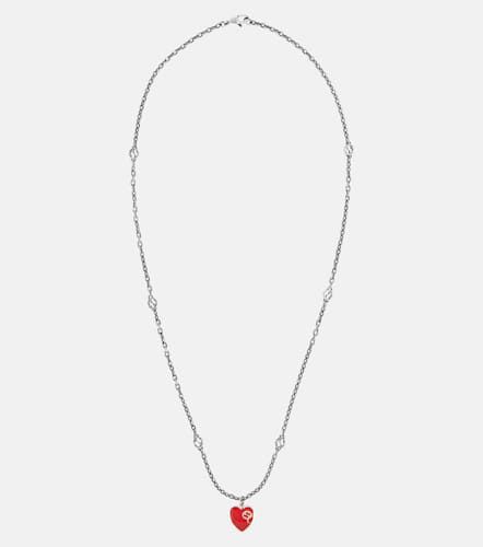 Halskette Interlocking G aus Sterlingsilber mit Emaille - Gucci - Modalova