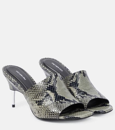 Peter Do Snake-effect leather mules - Peter Do - Modalova