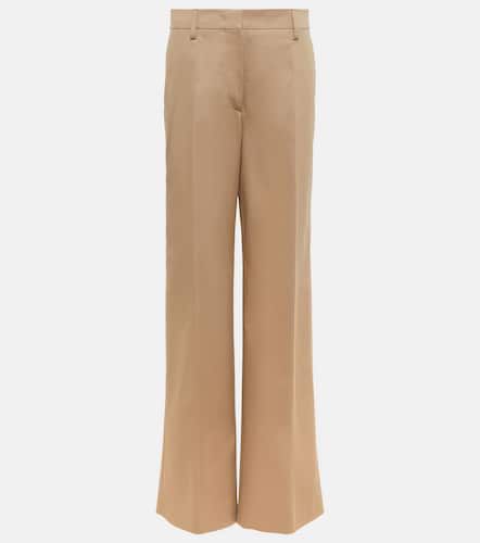 Pantaloni in misto cotone a vita alta - Prada - Modalova
