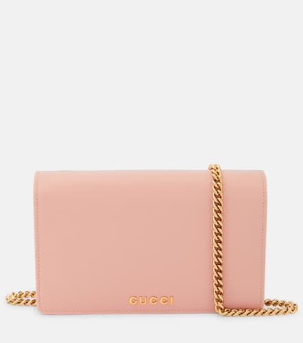 Script leather wallet on chain - Gucci - Modalova