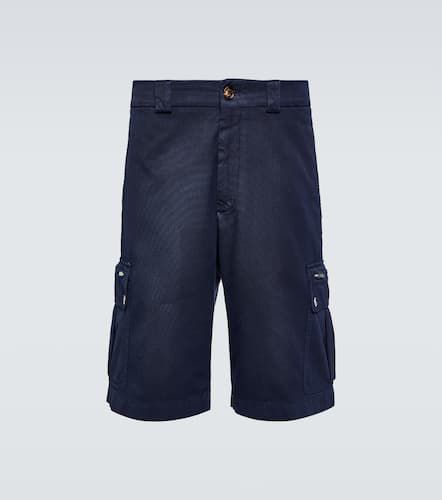 Cotton gabardine cargo shorts - Brunello Cucinelli - Modalova