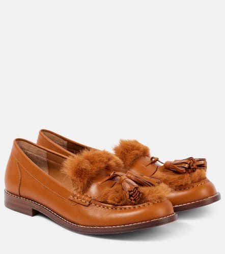 Loafers Rita aus Leder mit Faux Fur - Clergerie - Modalova