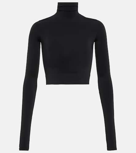 Crop top de jersey de cuello alto - Balenciaga - Modalova