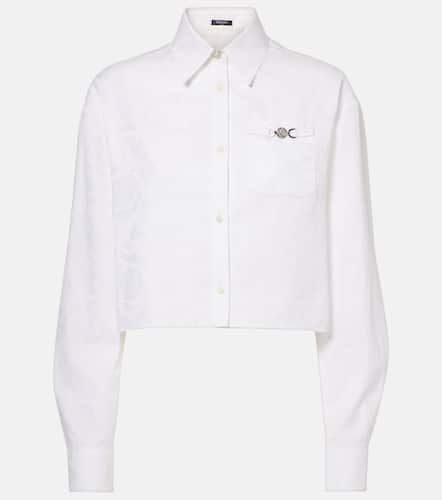 Barocco jacquard cropped cotton shirt - Versace - Modalova