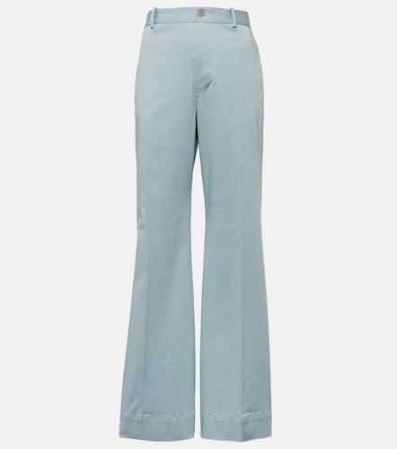 High-rise cotton-blend flared pants - Plan C - Modalova