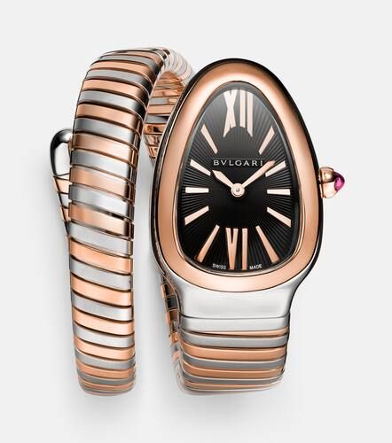 Serpenti Tubogas 18kt rose and stainless steel watch - Bvlgari - Modalova