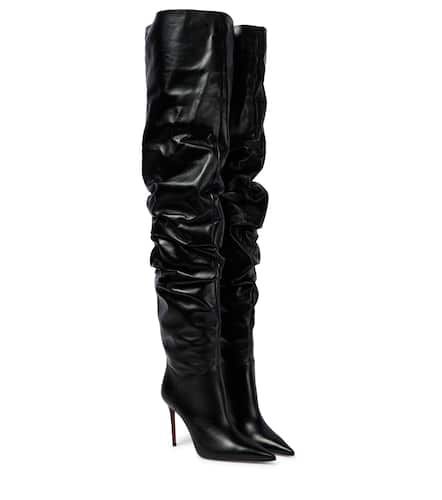 Jahleel leather over-the-knee boots - Amina Muaddi - Modalova