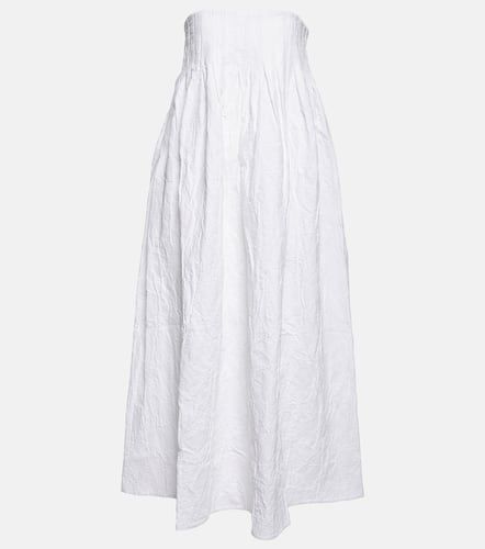 Strapless tton and linen maxi dress - CO - Modalova