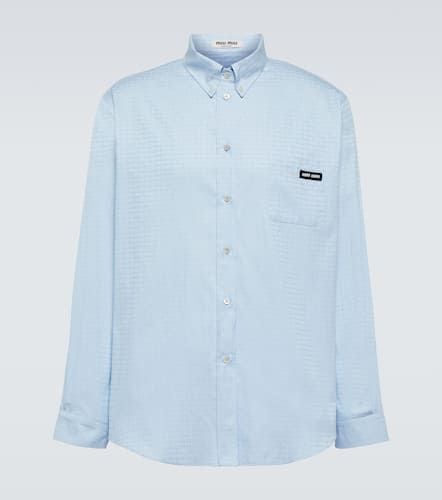 Miu Miu Logo cotton poplin shirt - Miu Miu - Modalova