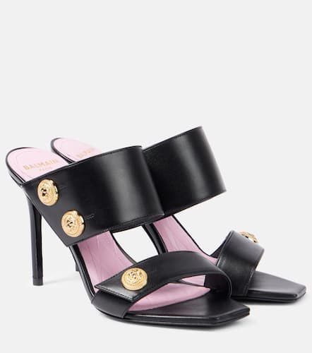 Balmain Eva 95 leather mules - Balmain - Modalova