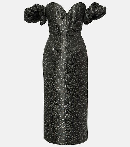 Adelaide metallic brocade midi dress - Markarian - Modalova